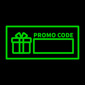 Promo code input section with a gift icon and an empty input field.