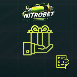 A hand holds a gift box with a clipboard on the side, under the Nitrobet logo.