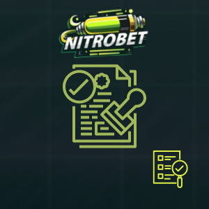 A paper with text, a stamp, and a checkmark under the Nitrobet logo.